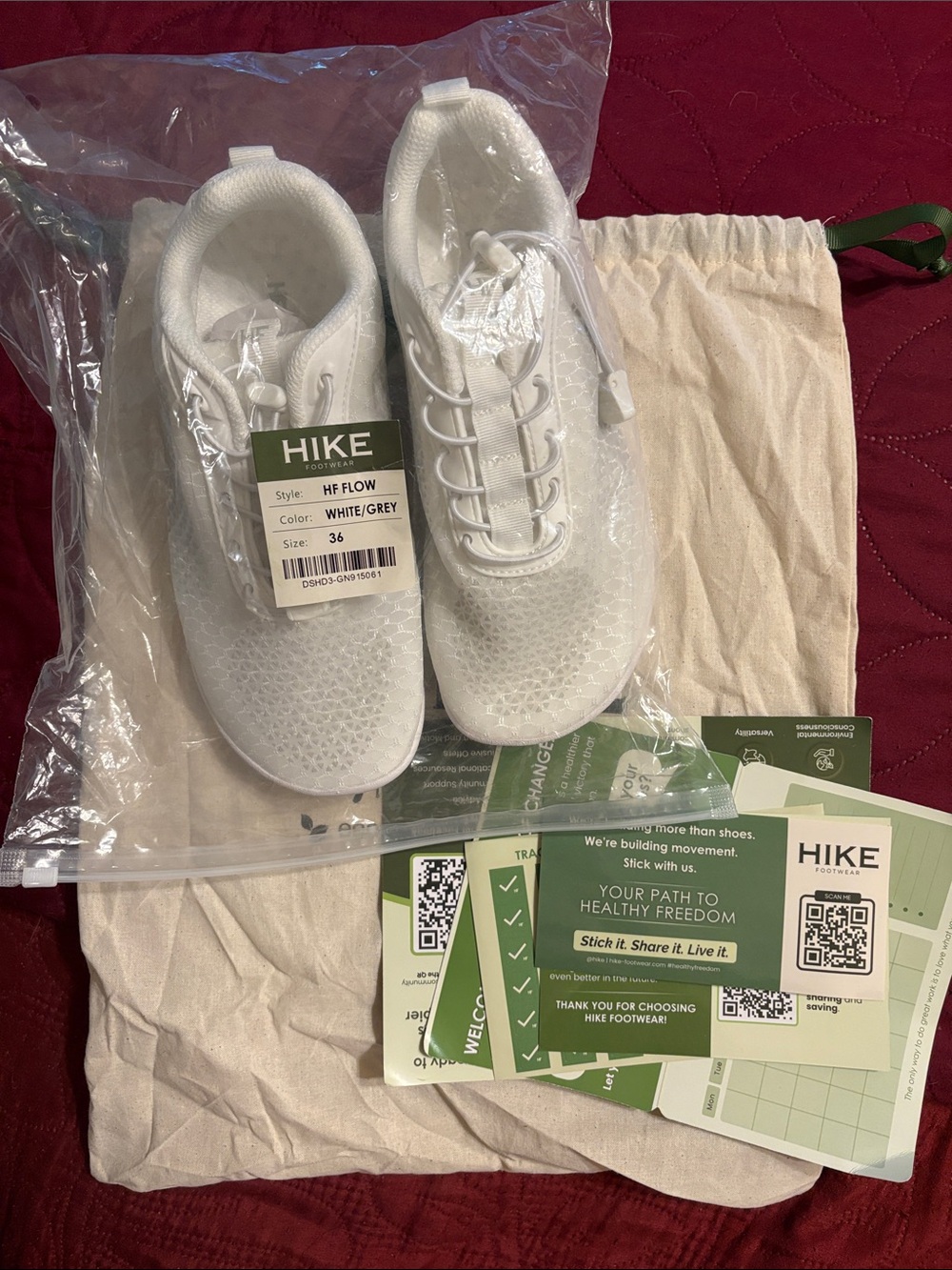 5.5-6 Hike Women’s Size 36 White Athletic Sneakers - Lightweight Comfort